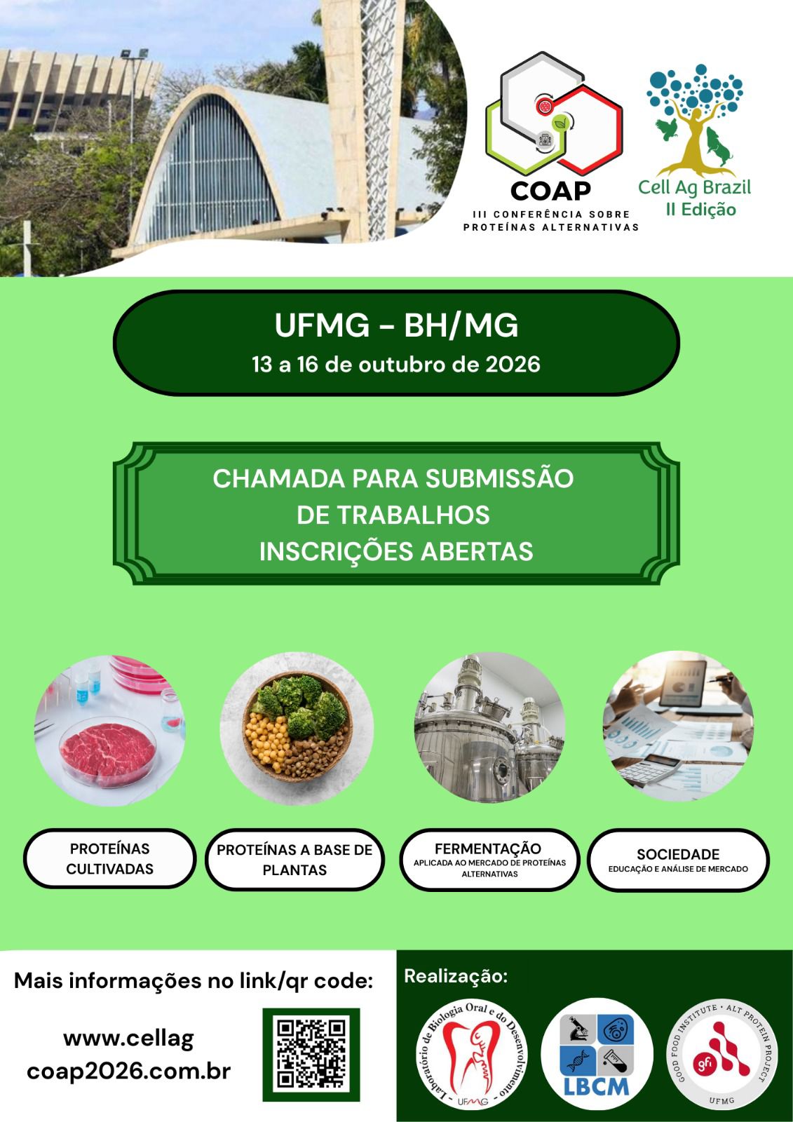 II Conferência Cell Ag Brazil e a III Conferência de Proteínas Alternativas (COAP)